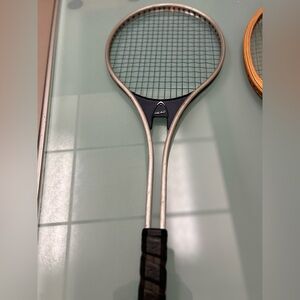 Vintage Head Silver Tennis Racket with Black Handle